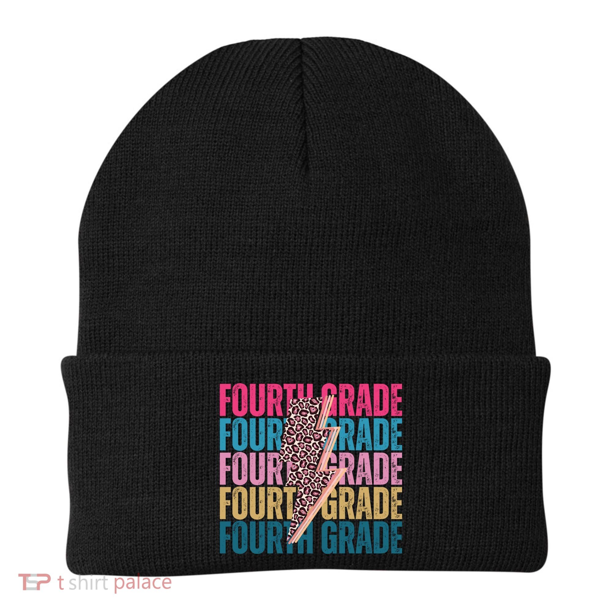 Fourth Grade Lighting Cheetah Back To School Beanie