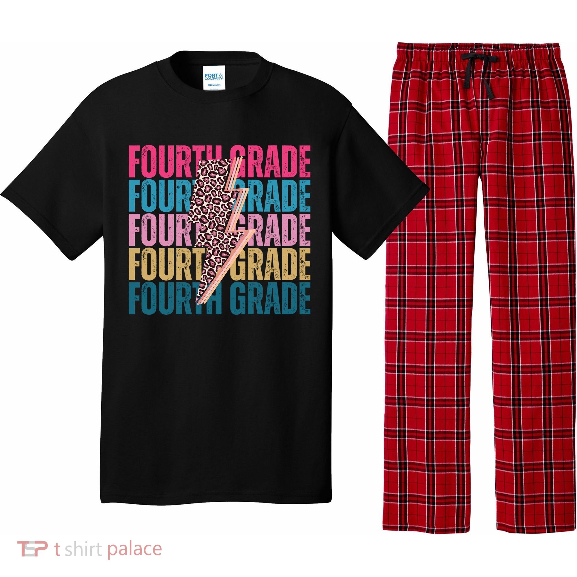 Fourth Grade Lighting Cheetah Back To School Pajama Set