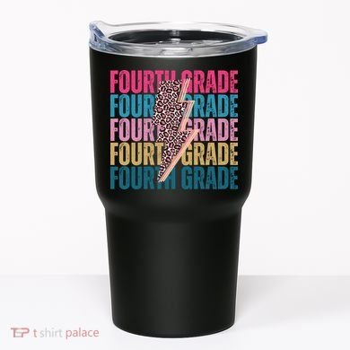 Fourth Grade Lighting Cheetah Back To School Tumbler