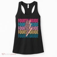 Fourth Grade Lighting Cheetah Back To School Women's Tank Top thumb 0