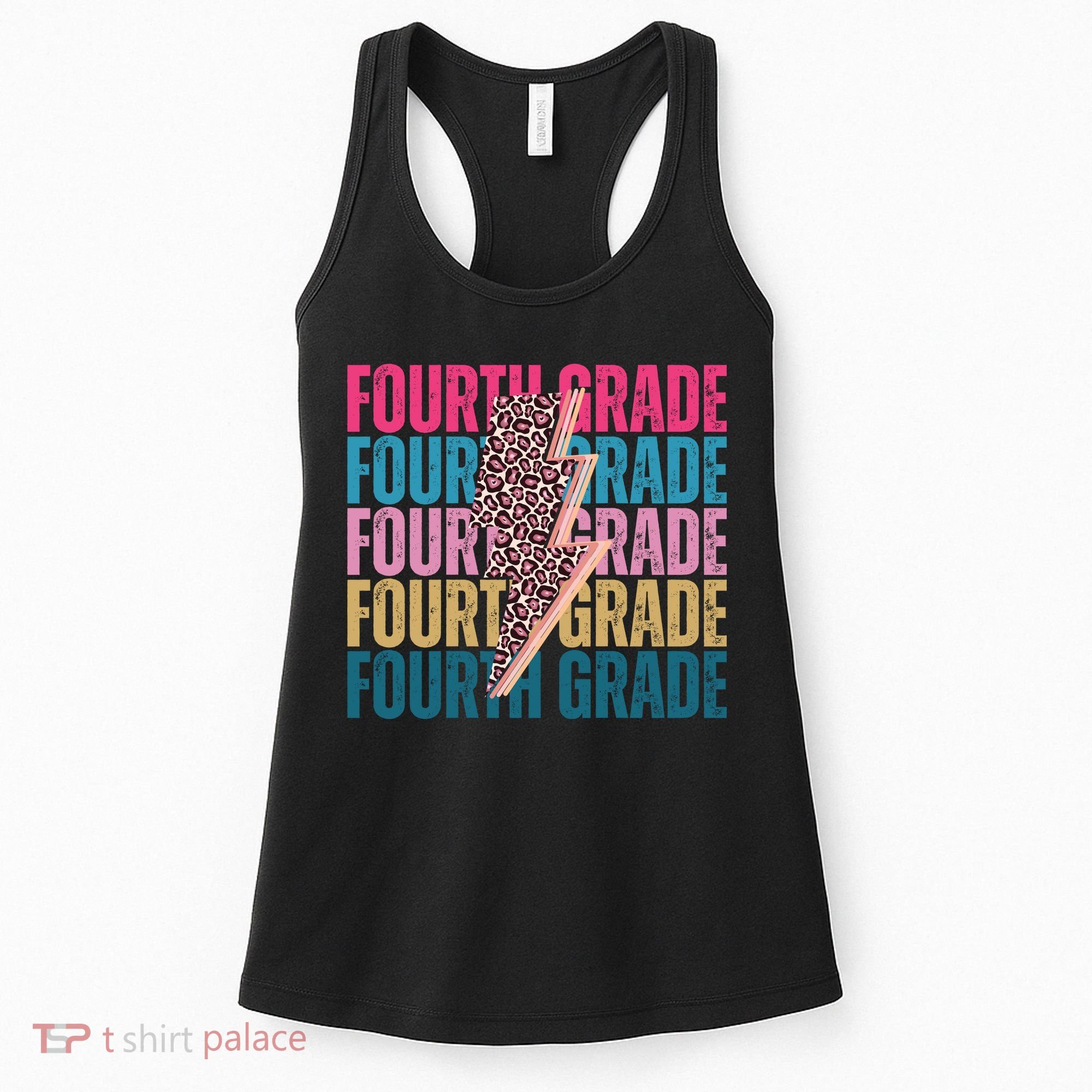 Fourth Grade Lighting Cheetah Back To School Women's Tank Top