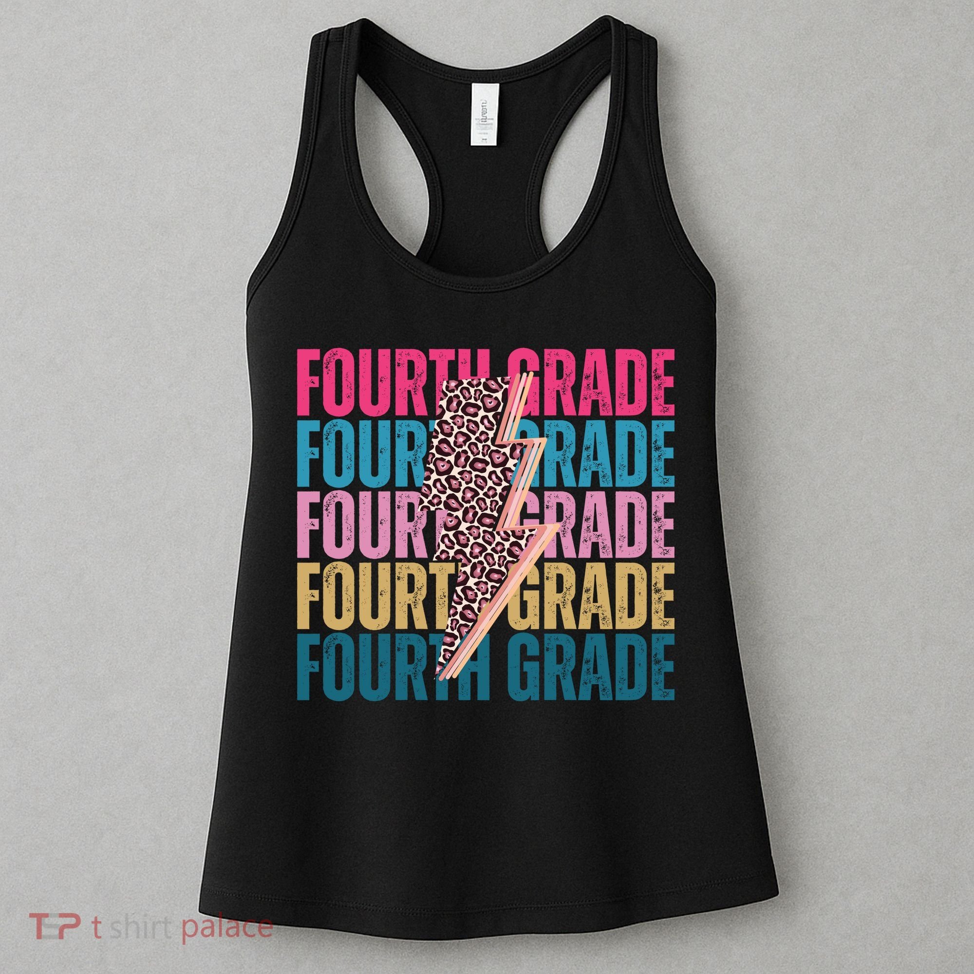 Fourth Grade Lighting Cheetah Back To School Women's Tank Top