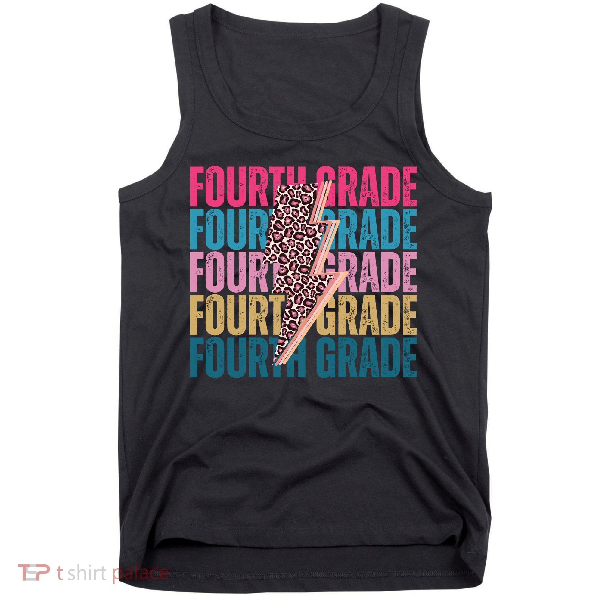 Fourth Grade Lighting Cheetah Back To School Tank Top