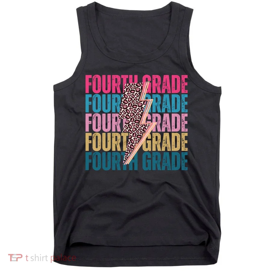 Fourth Grade Lighting Cheetah Back To School Tank Top