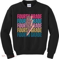 Fourth Grade Lighting Cheetah Back To School Kids Sweatshirt thumb 0