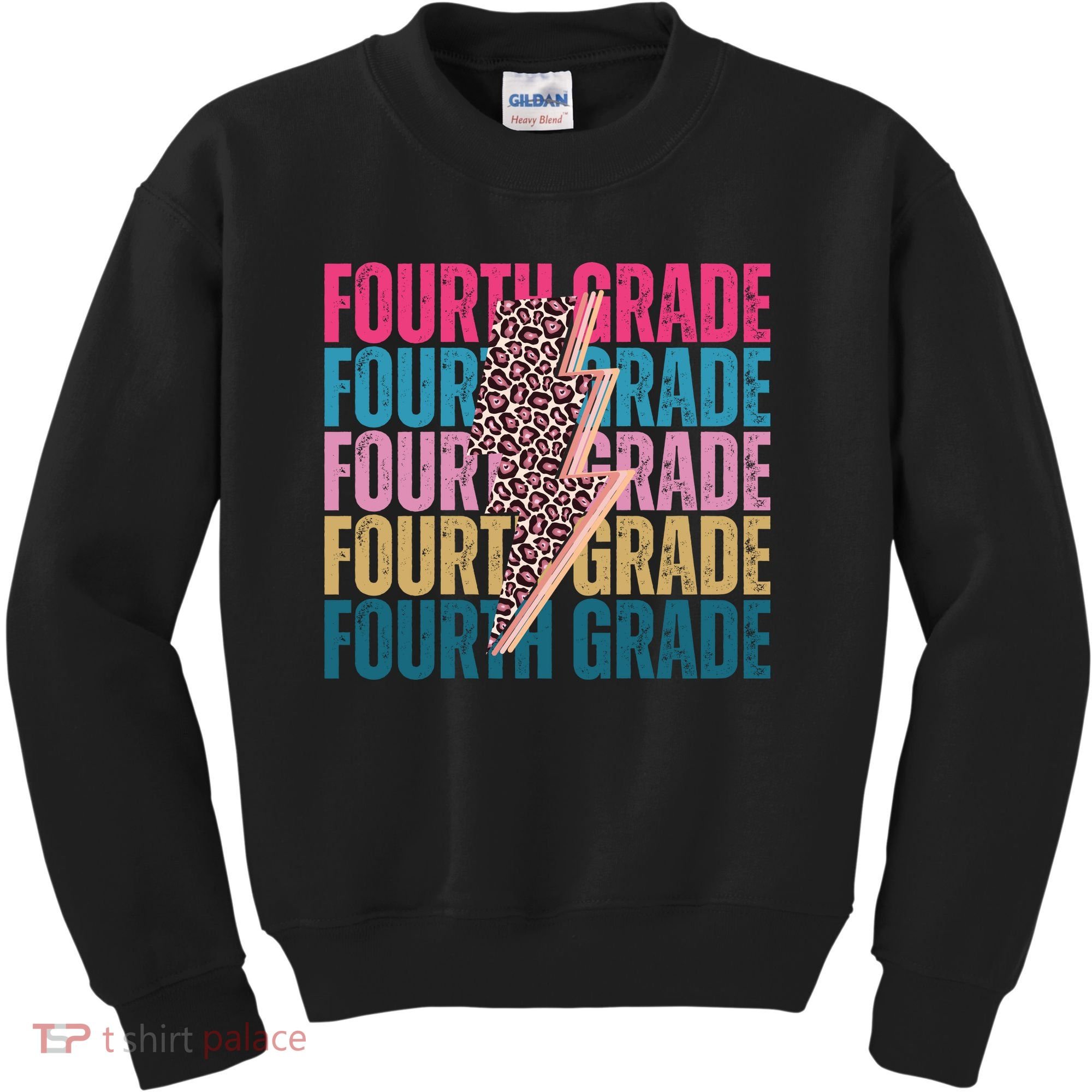 Fourth Grade Lighting Cheetah Back To School Kids Sweatshirt