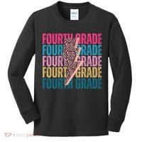 Fourth Grade Lighting Cheetah Back To School Kids Long Sleeve Shirt thumb 0