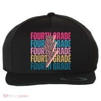 Fourth Grade Lighting Cheetah Back To School Wool Snapback Cap thumb 0
