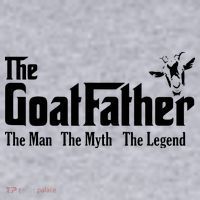 Funny Goat Lover Gifts For Dads And Men The Goat Father Women's Racerback Cropped Tank thumb 2
