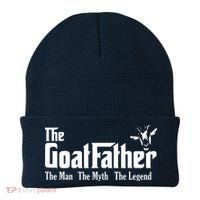 Funny Goat Lover Gifts For Dads And Men The Goat Father Beanie thumb 0