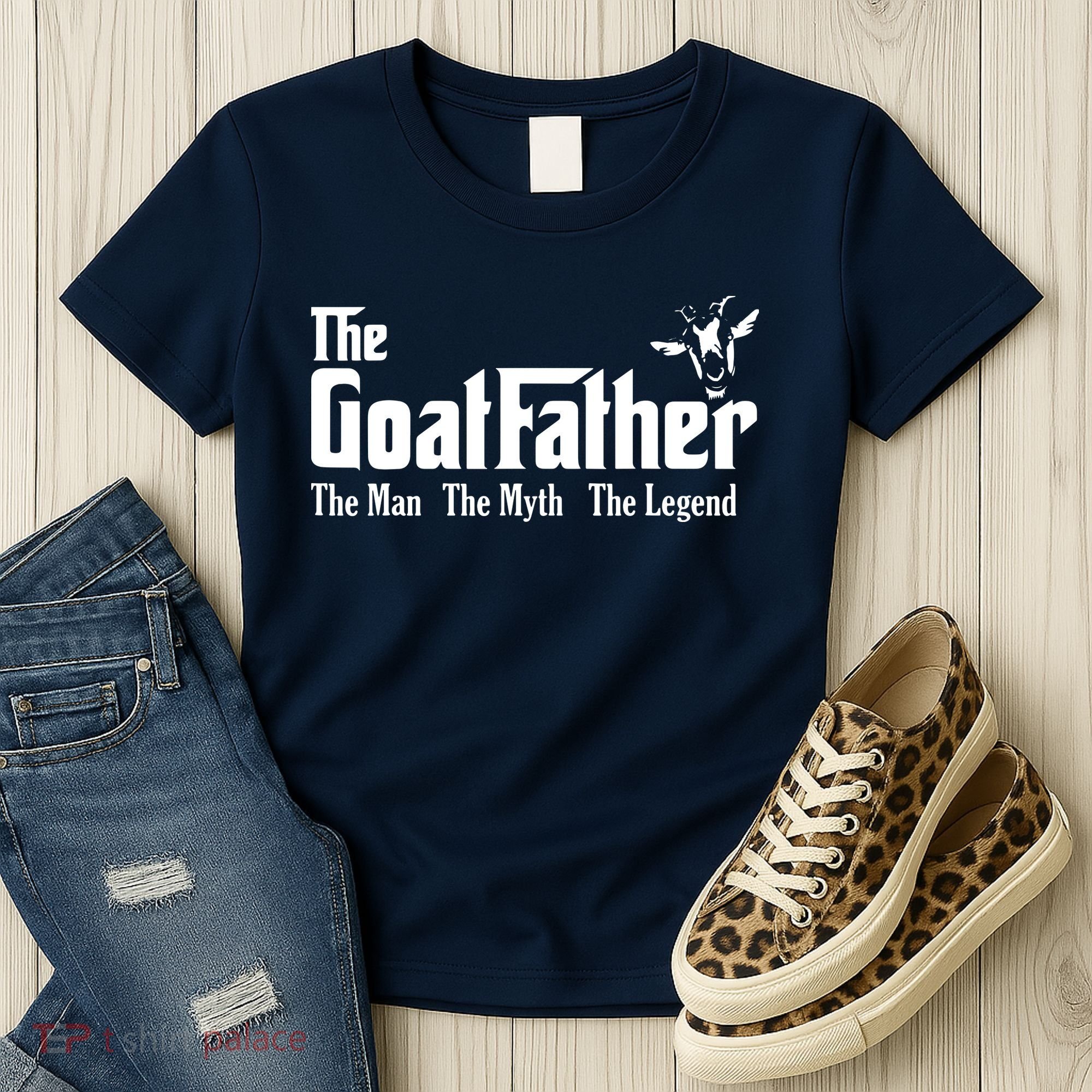Funny Goat Lover Gifts For Dads And Men The Goat Father Women's T-Shirt