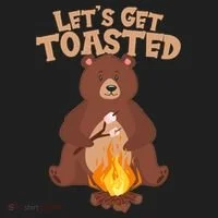 Funny Get Let's Toasted Camping Bear Women's Sweatshirt thumb 2