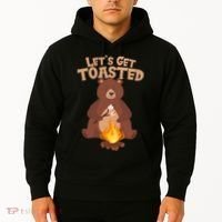 Funny Get Let's Toasted Camping Bear Hoodie thumb 2