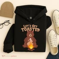 Funny Get Let's Toasted Camping Bear Hoodie thumb 4
