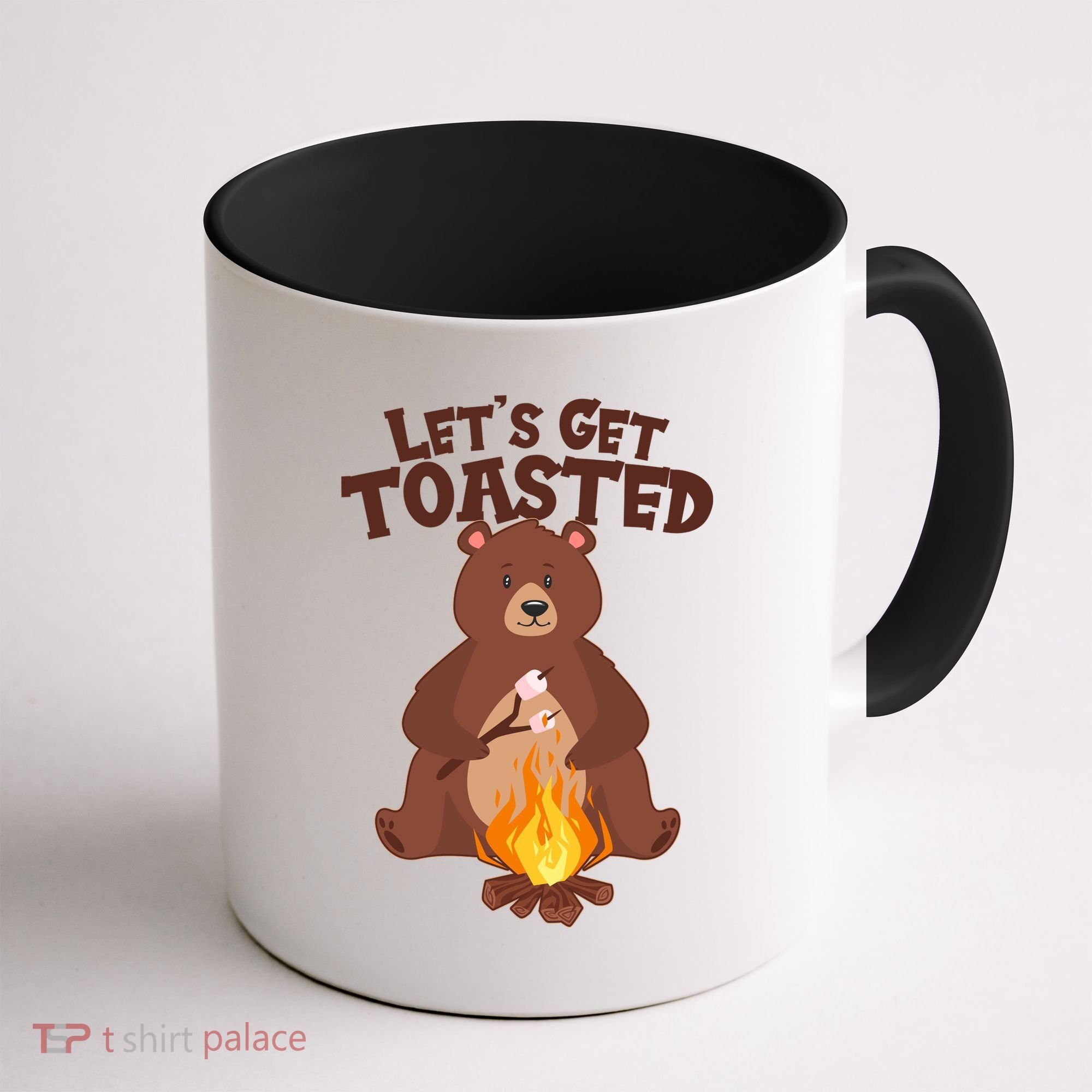 Funny Get Let's Toasted Camping Bear Coffee Mug