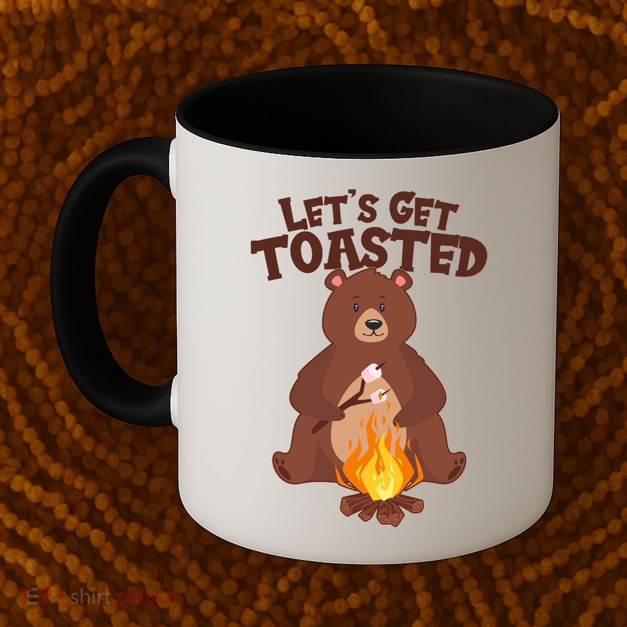 Funny Get Let's Toasted Camping Bear Coffee Mug