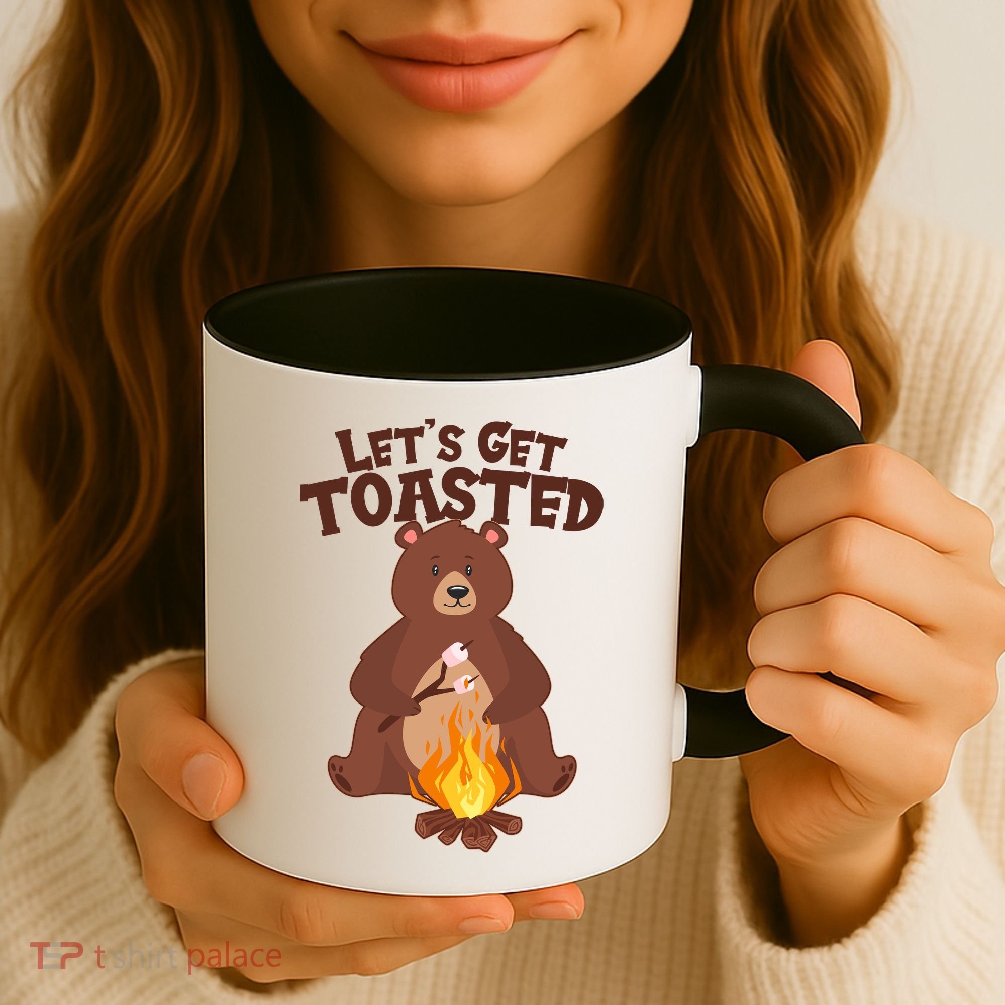 Funny Get Let's Toasted Camping Bear Coffee Mug