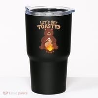 Funny Get Let's Toasted Camping Bear Tumbler thumb 0