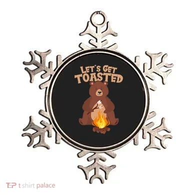 Funny Get Let's Toasted Camping Bear Ornament