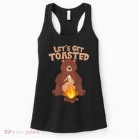 Funny Get Let's Toasted Camping Bear Women's Tank Top thumb 0