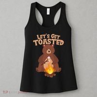 Funny Get Let's Toasted Camping Bear Women's Tank Top thumb 3