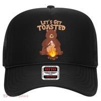 Funny Get Let's Toasted Camping Bear Hat thumb 0