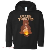 Funny Get Let's Toasted Camping Bear Toddler Hoodie thumb 0