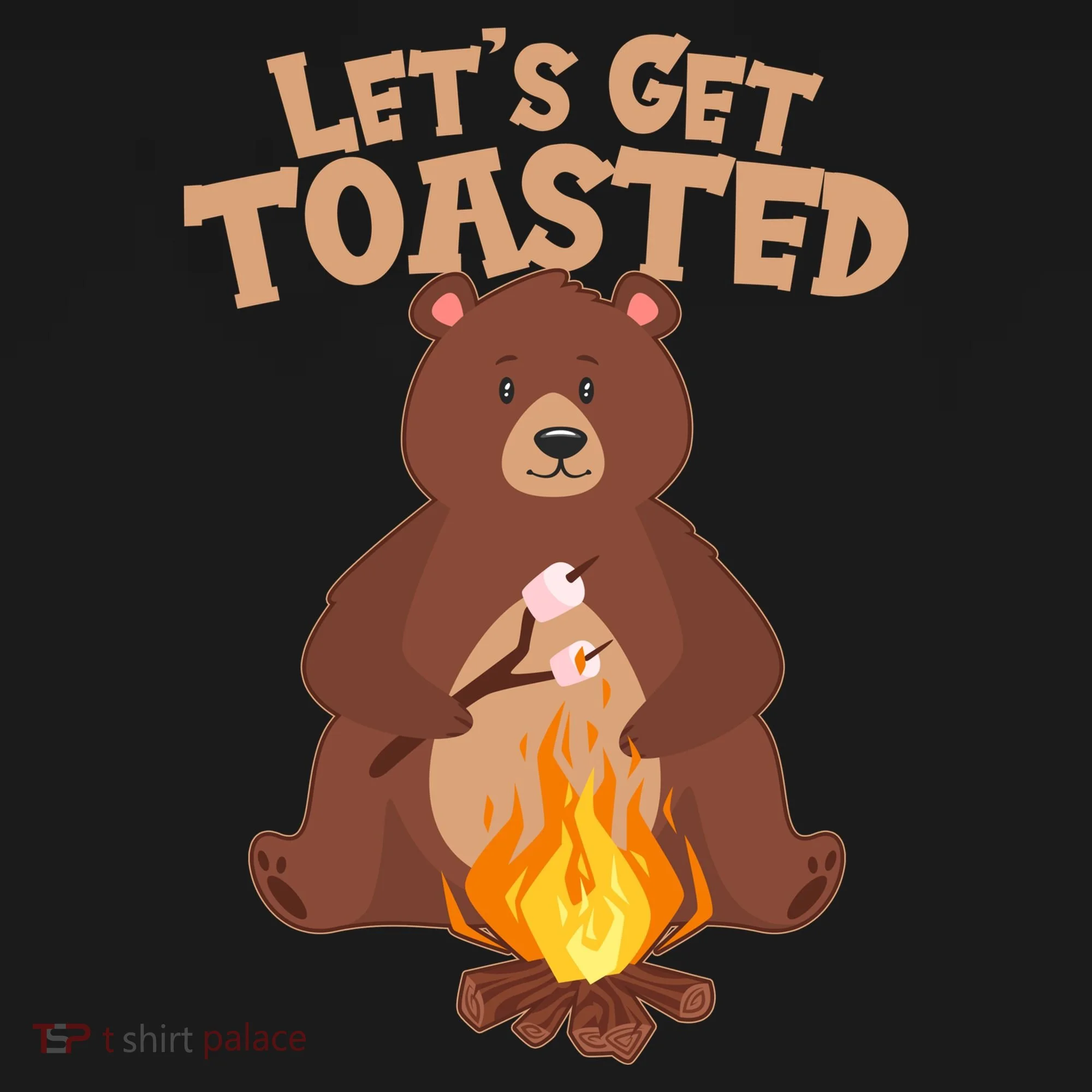 Funny Get Let's Toasted Camping Bear Toddler Hoodie