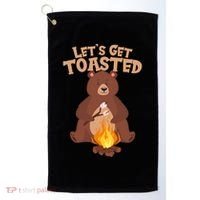 Funny Get Let's Toasted Camping Bear Golf Towel thumb 0