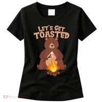Funny Get Let's Toasted Camping Bear Women's T-Shirt thumb 0