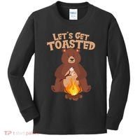 Funny Get Let's Toasted Camping Bear Kids Long Sleeve Shirt thumb 0