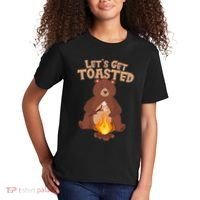 Funny Get Let's Toasted Camping Bear Kids T-Shirt thumb 2
