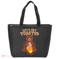 Funny Get Let's Toasted Camping Bear Tote Bag thumb 0