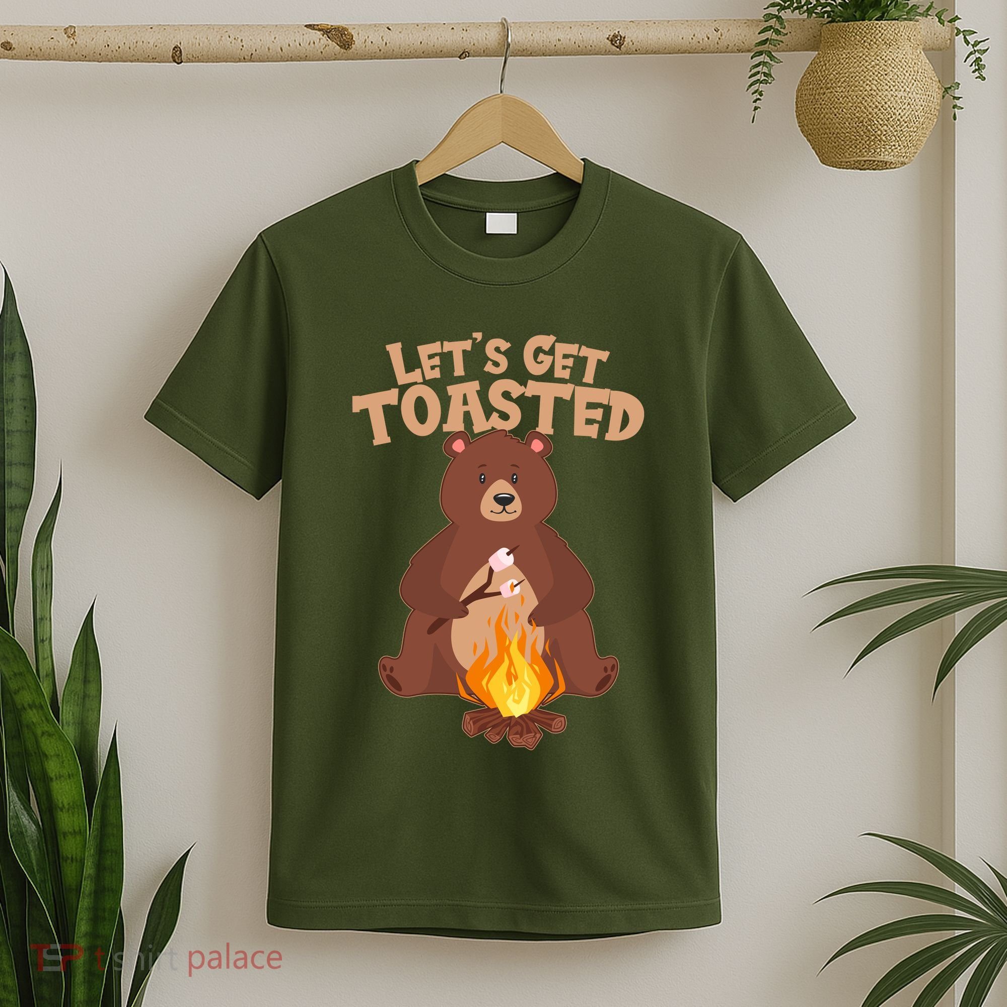 Funny Get Let's Toasted Camping Bear T-Shirt