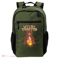 Funny Get Let's Toasted Camping Bear Backpack thumb 0