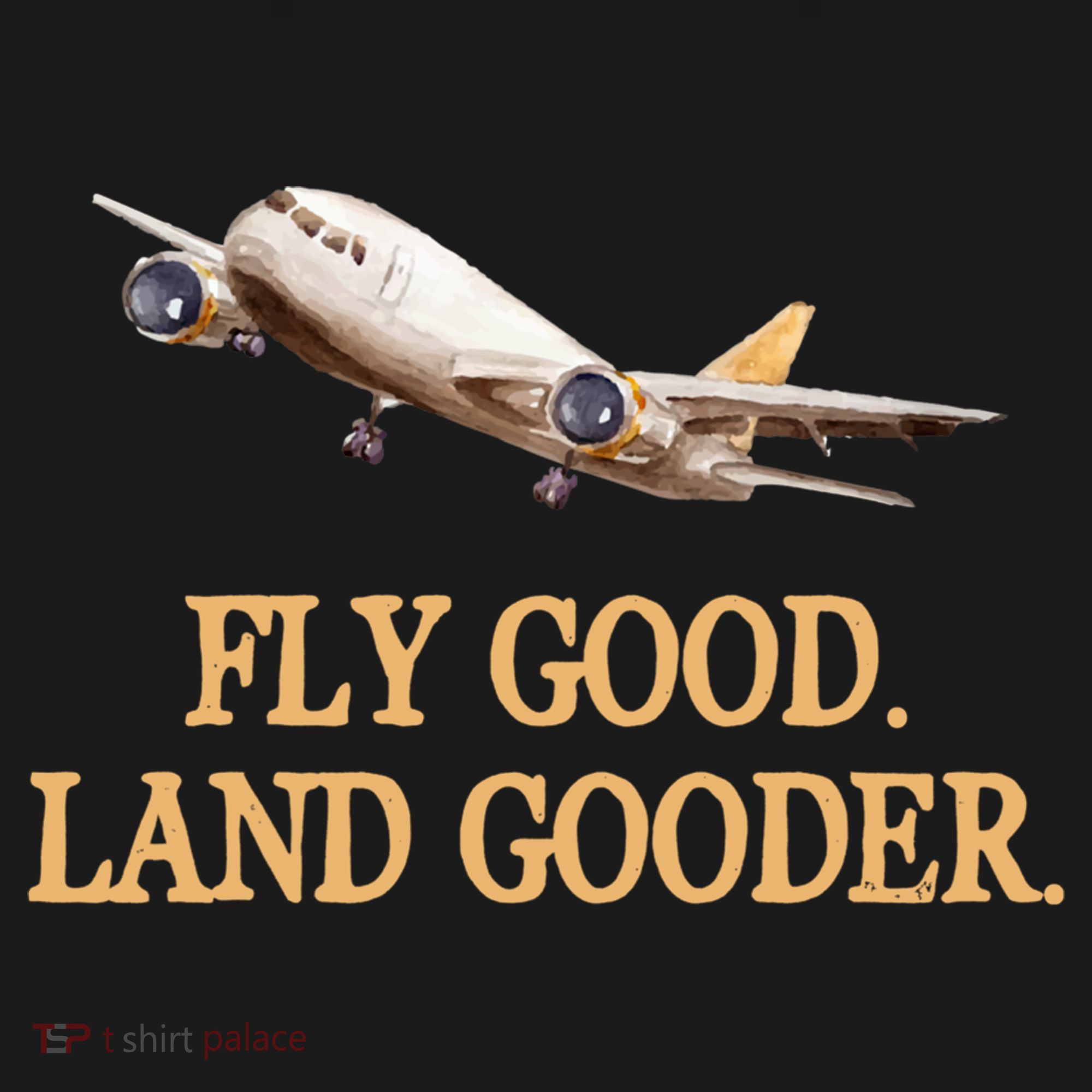 Fly Good Land Gooder Funny Airplane Aviation Airline Pilot Gift Women's Hoodie