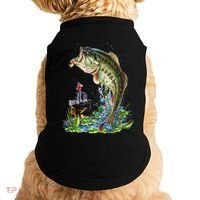 Fishing Graphic Large Mouth Bass Fish Doggie Tank thumb 0