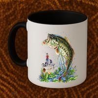 Fishing Graphic Large Mouth Bass Fish Coffee Mug thumb 2