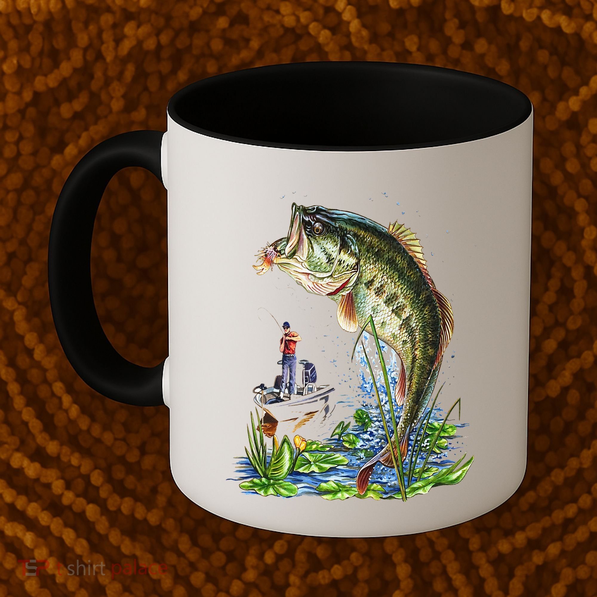 Fishing Graphic Large Mouth Bass Fish Coffee Mug