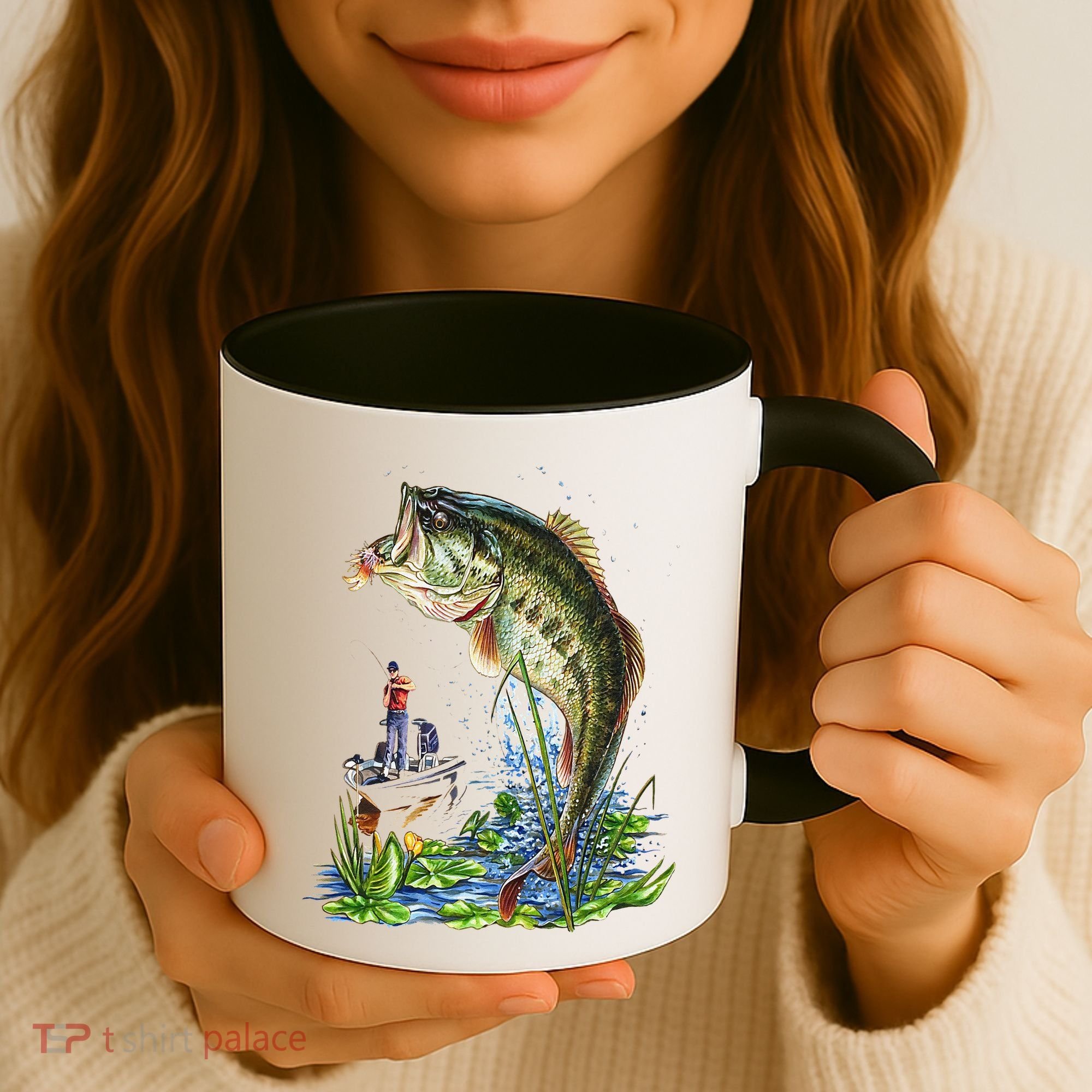 Fishing Graphic Large Mouth Bass Fish Coffee Mug