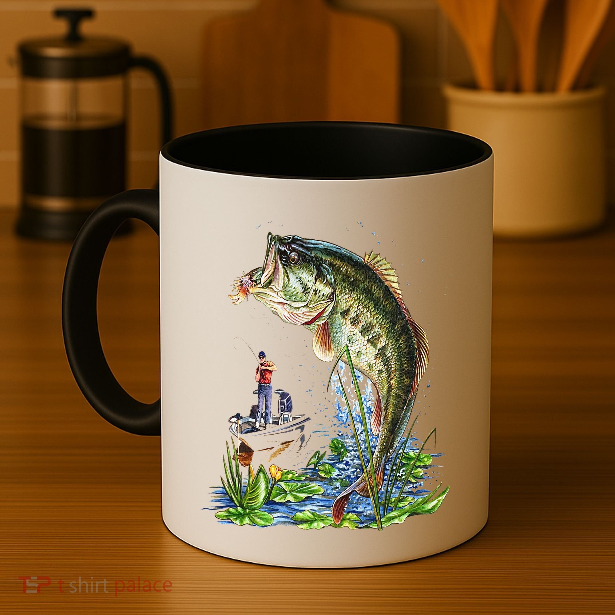 Fishing Graphic Large Mouth Bass Fish Coffee Mug