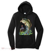 Fishing Graphic Large Mouth Bass Fish Women's Hoodie thumb 0
