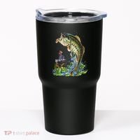 Fishing Graphic Large Mouth Bass Fish Tumbler thumb 0