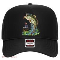 Fishing Graphic Large Mouth Bass Fish Hat thumb 0