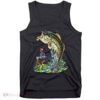 Fishing Graphic Large Mouth Bass Fish Tank Top thumb 0