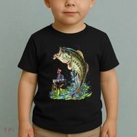 Fishing Graphic Large Mouth Bass Fish Toddler T-Shirt thumb 2