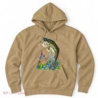 Fishing Graphic Large Mouth Bass Fish Hoodie thumb 0