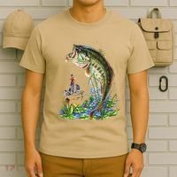 Fishing Graphic Large Mouth Bass Fish T-Shirt thumb 6