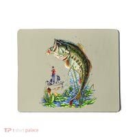 Fishing Graphic Large Mouth Bass Fish Mousepad thumb 0