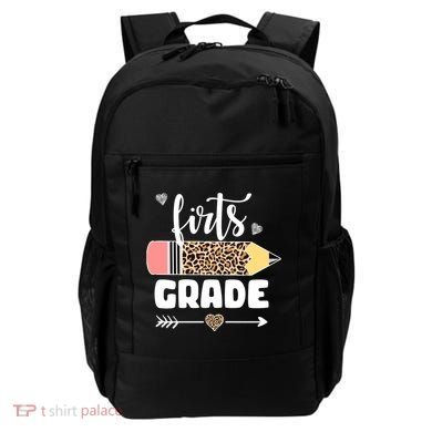 First Grade Leopard Pencil 1st Grader Students Teachers Backpack